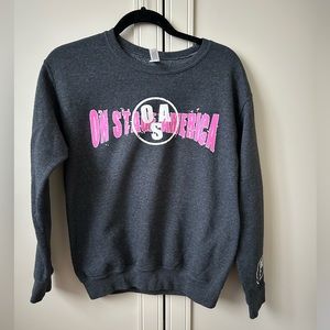 on stage america (dance alliance), size child’s large, color charcoal gray